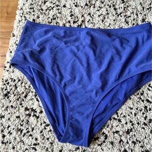 Women's Blue high waisted bikini bottom